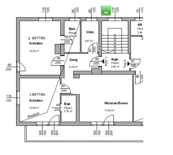 Appartement Grafenberg 2 - Grundriss