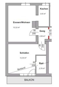 Appartement Edelweiß 2 - Grundriss